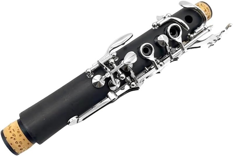 YoungMonic Bb Clarinet Black Ebonite Body Nickel-Plated Keys Wood Clarinets Complete Beginner Kit with Hard Bag & Care Tools Easy to Learn, Rich Sound for Beginners & Adult Learners Practice(q1) - Image 4